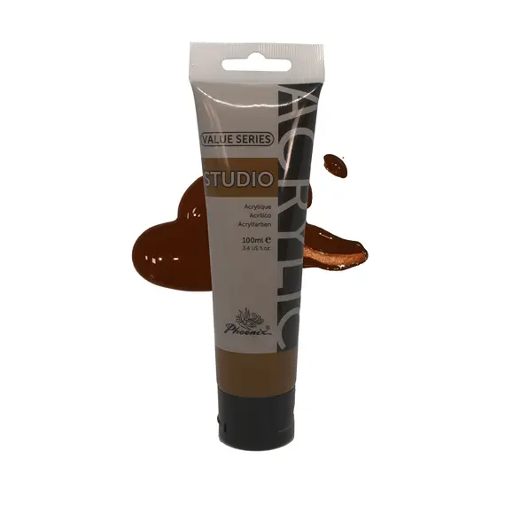 Culoare acrilica, 100 ml, PHOENIX Studio Value Series, ALEGE CULOAREA: Raw Umber - 2Papet