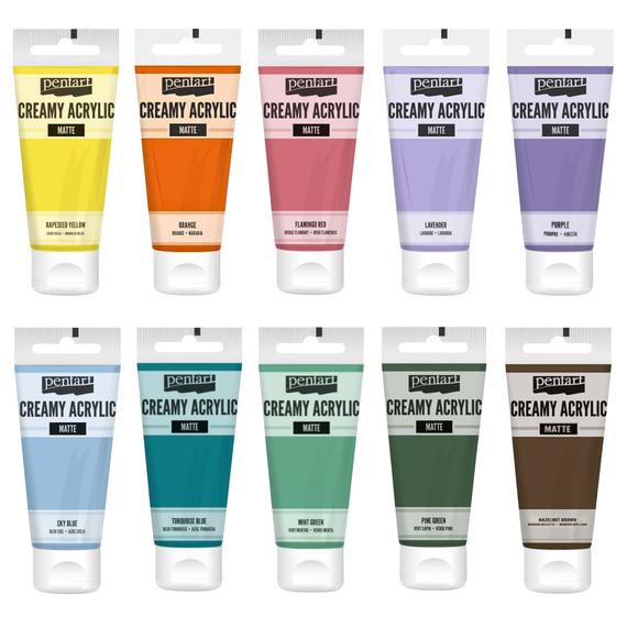 Culoare acrilica creamy matte, 60 ml, PENTART, ALEGE CULOAREA: Purple - Papet