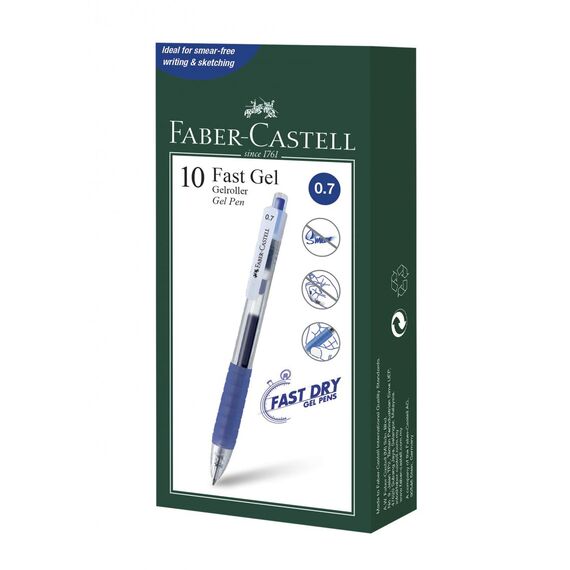 Pix cu gel si mecanism 0.7 mm, FABER-CASTELL Fast Gel - 3Papet