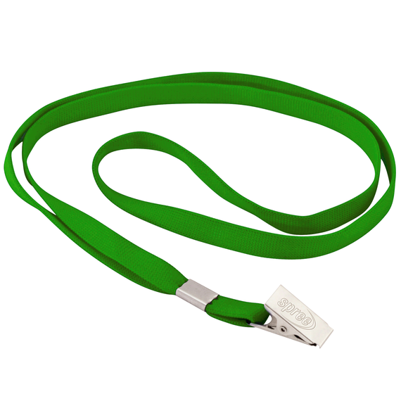 Snur textil pentru ecuson, cu clips SPREE, ALEGE CULOAREA: Verde - 2Papet