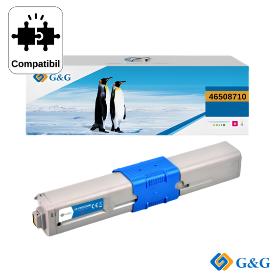 Cartus toner remanufacturat G&G Magenta 46508710, pentru OKI MC363DN, 3.000 pagini - Papet