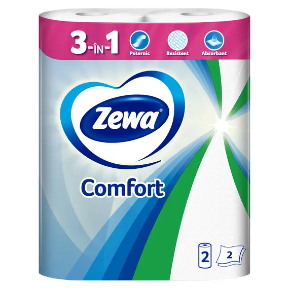 Prosop hartie ZEWA Comfort, 2 straturi, 2 role/set - Papet