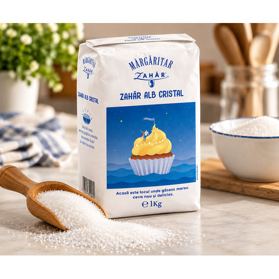 Zahar alb cristal 1 Kg, MARGARITAR - 3Papet