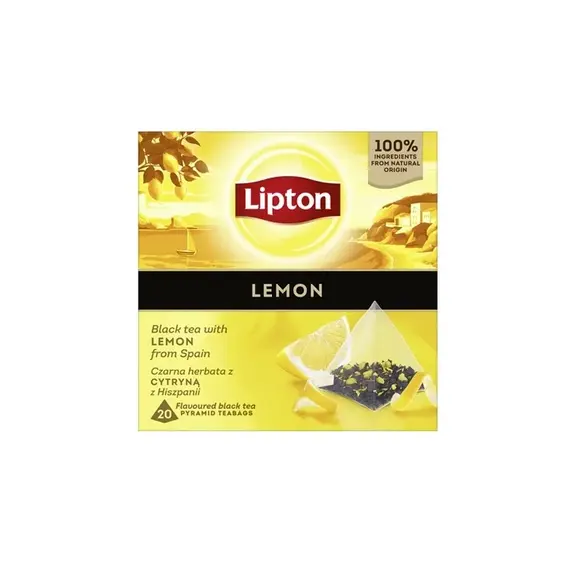 Ceai negru cu lamaie LIPTON 1.7g, 20 piramide/cutie - 3Papet