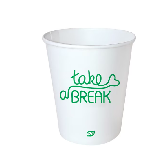 Pahare carton pentru cafea 200 ml, 7 oz, 50 buc/set, OTI Green - 3Papet