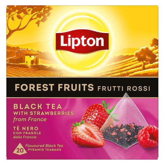 Ceai negru cu fructe de padure LIPTON 1.7g, 20 piramide/cutie - 2Papet