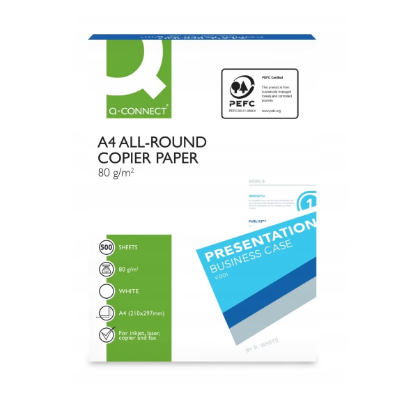 Hartie Q-CONNECT All-Round, A4, 80g/mp, 500 coli/top - 2Papet