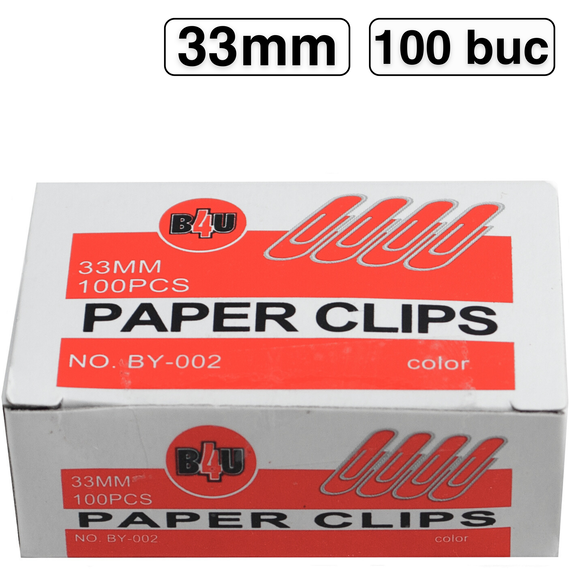 Agrafe birou 33mm, 100 buc/cutie, B4U - Papet