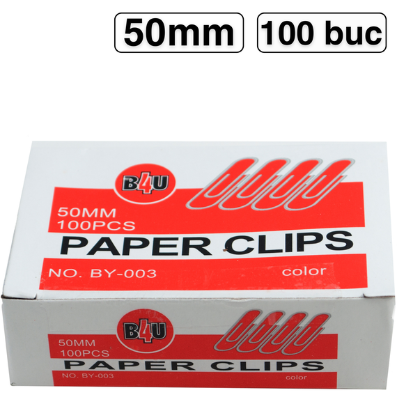 Agrafe birou 50mm, 100 buc/cutie, B4U - Papet