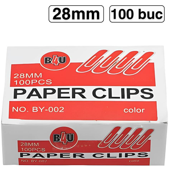 Agrafe birou 28mm, 100 buc/cutie, B4U - Papet