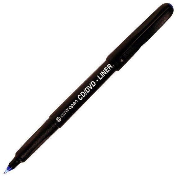 Marker permanent CD/DVD Negru, CENTROPEN, ALEGE GROSIMEA: 0.6 mm - 2Papet