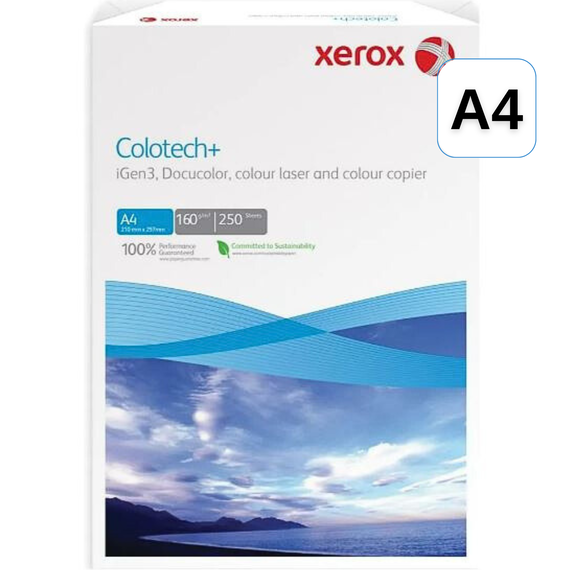 Hartie XEROX Colotech+, A4, 160 g/mp, 250 coli/top - Papet