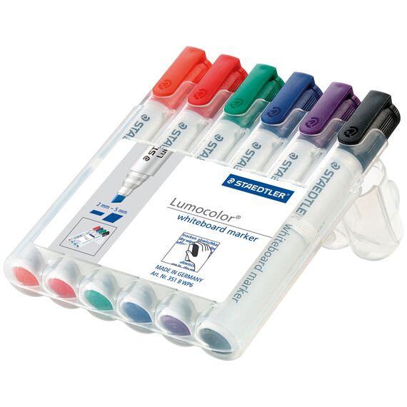 Marker whiteboard STAEDTLER Lumocolor, 6 culori/set - 2Papet