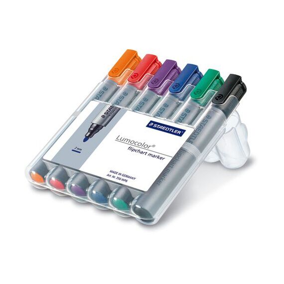 Marker flipchart STAEDTLER, 6 culori/set - 2Papet