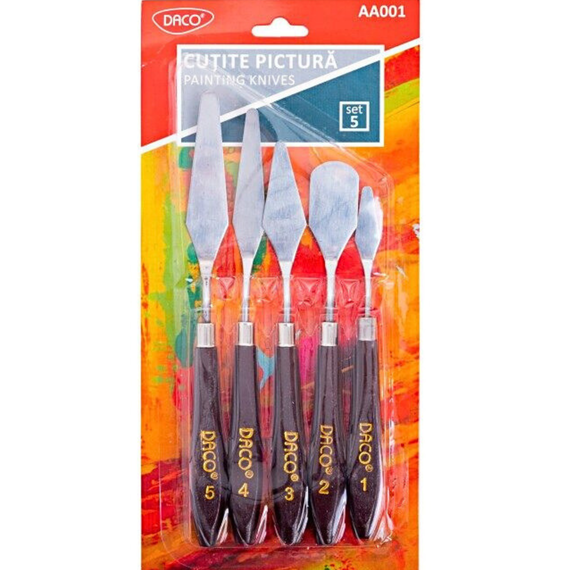 Set cutite metal pentru pictura 5 buc/set DACO - Papet