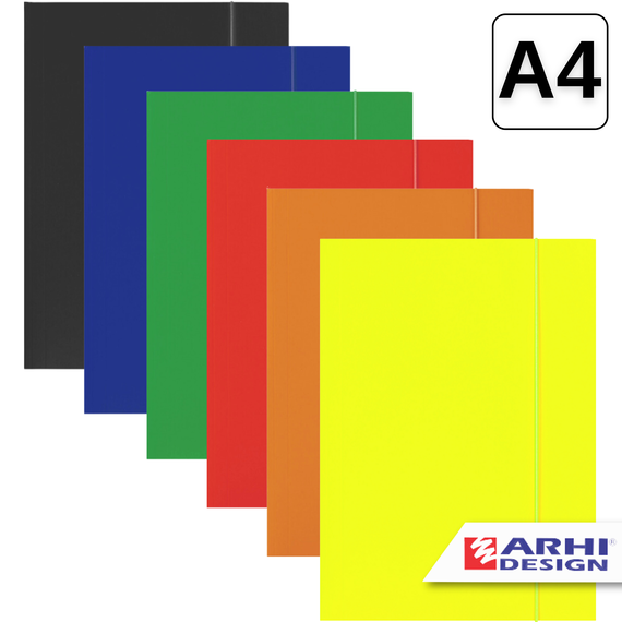Mapa A4 din carton plastifiat, cu elastic, ARHI DESIGN - Papet