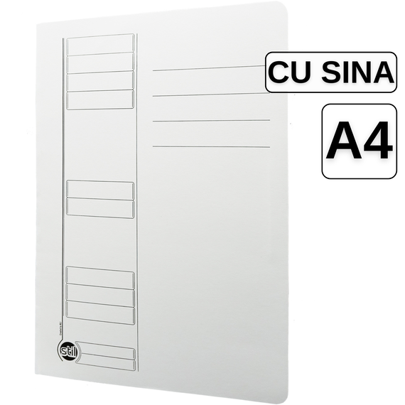 Dosar cu sina, carton alb, STIL - Papet