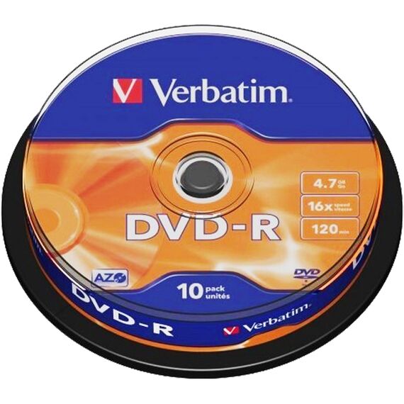 DVD-R 16X, 4.7 GB VERBATIM, 10 buc/set - Papet