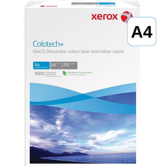 Hartie XEROX Colotech+, A4, 200g/mp, 250 coli/top - Papet