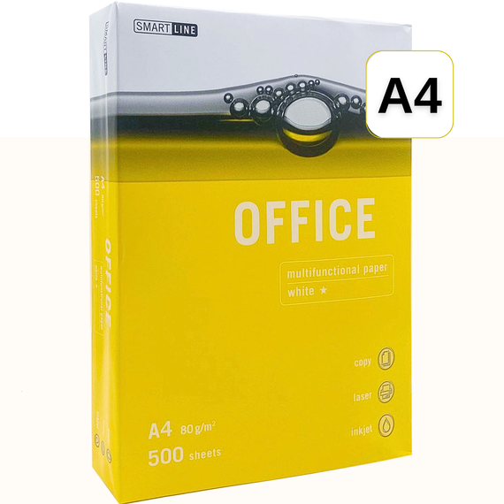 Hartie OFFICE Smart Line, A4, 80g/mp, 500 coli/top - Papet