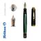 Stilou cu penita aur 14K, accesorii placate cu aur, PELIKAN Souveran M400 M, Negru-Verde - 2Papet