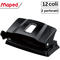Perforator metalic, MAPED Essentials, 12 coli, Negru - Papet