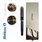 Stilou cu penita aur 14K, accesorii placate cu aur, PELIKAN Souveran M400 F, Negru-Albastru - Papet