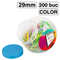 Agrafe birou colorate 29mm, 200 buc/borcan, DELI - Papet