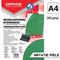 Coperti carton imitatie piele, A4, 250g/mp, verde, OFFICE PRODUCTS, 100/top - Papet