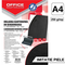 Coperti carton imitatie piele, A4, 250g/mp, A4, negru, OFFICE PRODUCTS, 100 coli/top - Papet