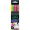 Fineliner 0.4 mm cu grip, FABER-CASTELL Neon, 5 culori/set - Papet
