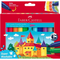 Carioci FABER-CASTELL Jumbo Superwashable, 12 culori/set - Papet