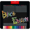 Creioane colorate FABER-CASTELL Black Edition, cutie metalica, 24 culori/set - Papet
