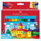 Carioci FABER-CASTELL Jumbo Superwashable, 24 culori/set - Papet