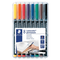 Marker permanent 0.6 mm, STAEDTLER Lumocolor, 8 culori/set - Papet