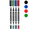 Marker permanent cu 2 capete, STAEDTLER Lumocolor, ALEGE CULOAREA: Albastru - Papet