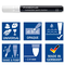 Marker cu vopsea acrilica, STAEDTLER Lumocolor, ALEGE CULOAREA: Argintiu - 3Papet