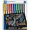 Marker caligrafie, culori metalizate, STAEDTLER, varf rotund, 10 culori/set - Papet