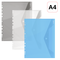 Mapa plastic A4, cu capsa, perforatii si clapeta V, OPTIMA, 4 buc/set, ALEGE CULOAREA: Albastru - Papet