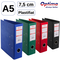Biblioraft plastifiat A5, 7.5 cm, OPTIMA, ALEGE CULOAREA: Albastru - Papet