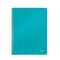 Caiet A4 cu spirala, matematica, coperta plastic PP, 80 file, 80g/mp, LEITZ WOW, ALEGE CULOAREA: Turcoaz - 2Papet