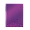 Caiet A4 cu spirala, dictando, coperta plastic PP, 80 file, 80g/mp, LEITZ WOW, ALEGE CULOAREA: Mov - 2Papet