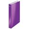 Caiet mecanic A4 cu 2 inele, 25 mm, LEITZ WOW Metalizat, ALEGE CULOAREA: Mov - 2Papet