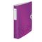 Caiet mecanic A4 cu 4 inele, 30 mm, LEITZ WOW Softclick, ALEGE CULOAREA: Mov - 3Papet