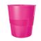 Cos de birou pentru hartie, 15L LEITZ WOW Metalizat, ALEGE CULOAREA: Roz - 2Papet