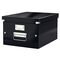 Cutie depozitare medie 370 x 281 x 200 mm, cu manere si capac, LEITZ Click&Store, ALEGE CULOAREA: Negru - 2Papet