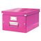 Cutie depozitare medie 370 x 281 x 200 mm, cu manere si capac, LEITZ Click&Store, ALEGE CULOAREA: Roz - 2Papet