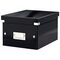 Cutie depozitare mica 282 x 220 x 160 mm, cu eticheta si capac, LEITZ Click&Store, ALEGE CULOAREA: Negru - 2Papet