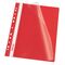 Dosar plastic cu sina si multiperforatii, 10 buc/set, ESSELTE, ALEGE CULOAREA: Rosu - 2Papet