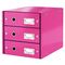 Suport documente birou 3 sertare, LEITZ Click&Store, ALEGE CULOAREA: Roz - 2Papet